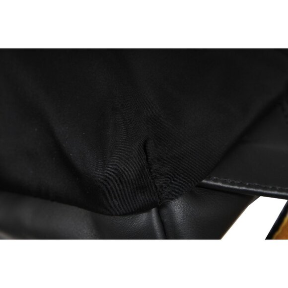 Fendi Mens Nylon Vitello Drawstring Backpack Black Leather Logo Yellow Straps - Picture 16 of 16